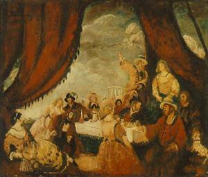 Peinture à l'huile de Gyula Rudnay Les Bohémiens - Toile de Maître Épaisse