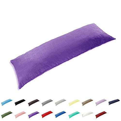 Gyulin Funda de almohada corporal de algodón 100%, densidad de 300 hilos, estilo sobre, 4.6 pies, funda de almohada protectora, funda de cojín, sin cremallera, solo funda sin relleno, 20" x 54" /51cm