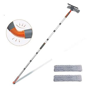 Aidely 2-in-1 Fensterabzieher Teleskopstiel-Set