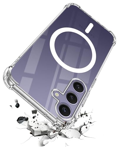 Image of Jkobi Shockproof Crystal-Clear Back Cover for Samsung Galaxy S24 Plus (Magsafe Wireless Support | Drop & Camera Protection | Hard Polycarbonate)