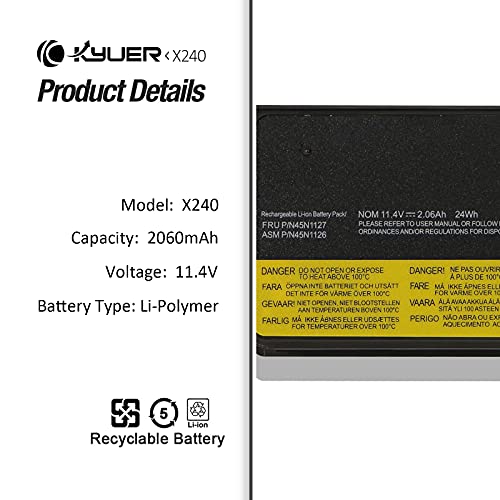 24Wh 68 Batteria per Lenovo ThinkPad X240 X250