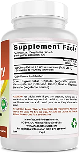 Best Naturals Tart Cherry Extract 1000 Mg & Turmeric Curcumin 1500Mg/Serving With Bioperine #TOP5