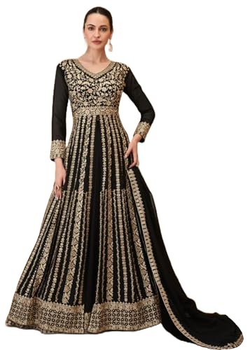 Costume indien lehnga en georgette brodé pour femme XL tailleur traditionnel