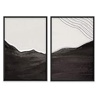 SIGNWIN Framed Canvas Wall Art Abstract Mountain Canvas Prints Home Artwork Decoration for Living Room,Bedroom - 16