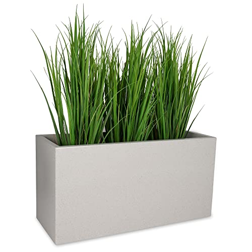 DECORAS Pflanzkübel Kunststoff Blumenkübel - Farbe: terrazzo - robuster, UV-beständiger, wetterfester & frostsicherer Blumentopf für den Garten - TÜV-geprüfte Qualität