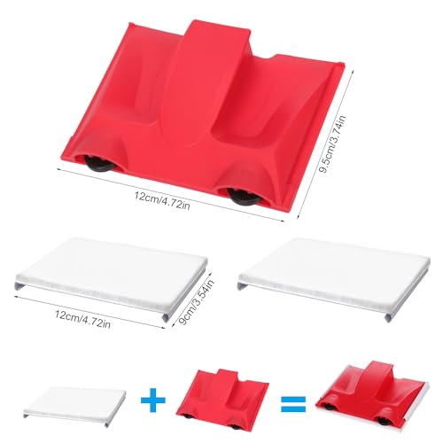 Paint Edger Trimmer with 2pcs Replacement Pad Refills, Edge Painting Tool for Wall Paint Pad Applicator for Ceilings Corner Edges Painter Trim Painting Supplies - Image 2
