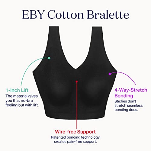 Image of EBY Wireless Bralette Bras for Women, Seamless and Wireless with Wide Comfort Straps