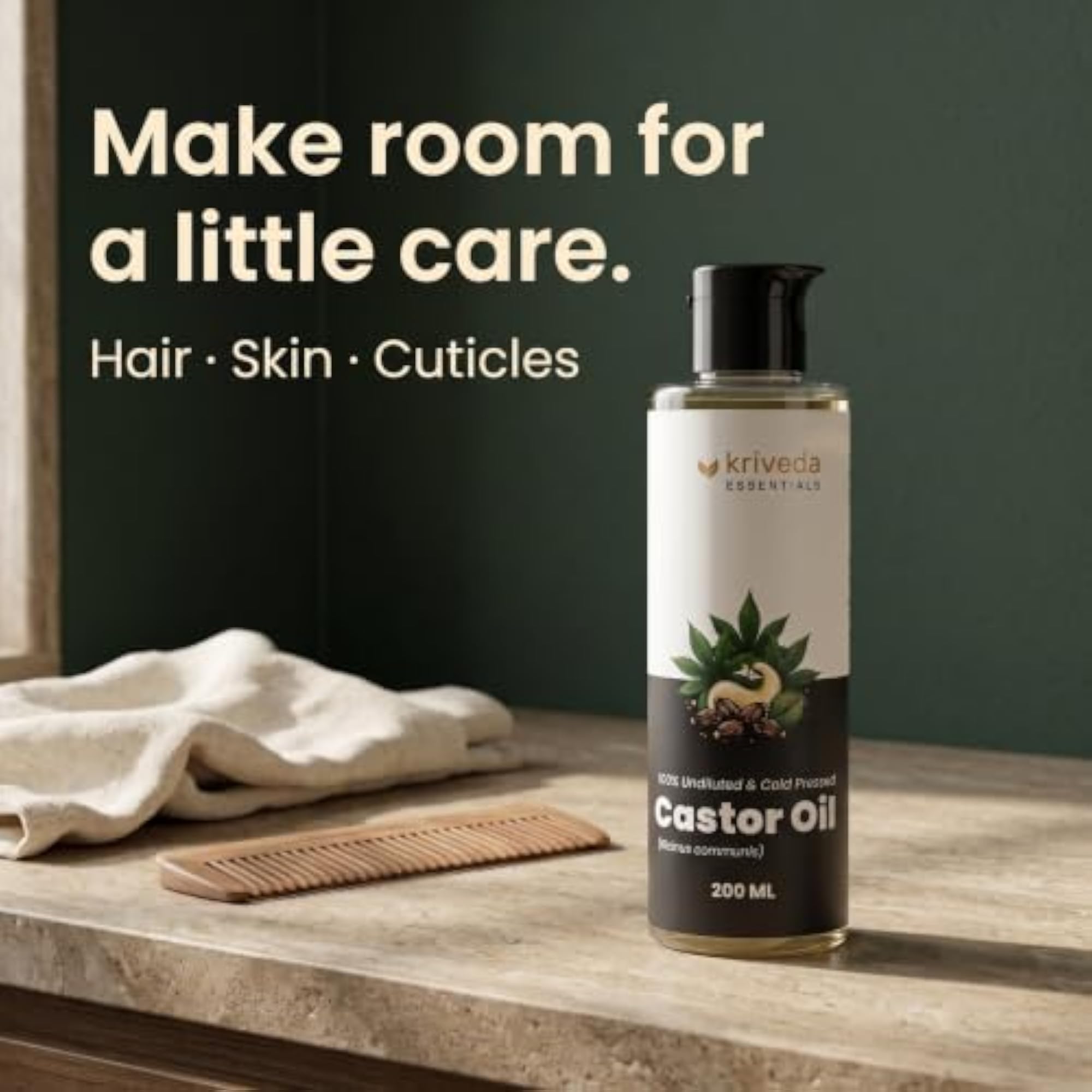 Cold Pressed Castor Oil, 200 ml