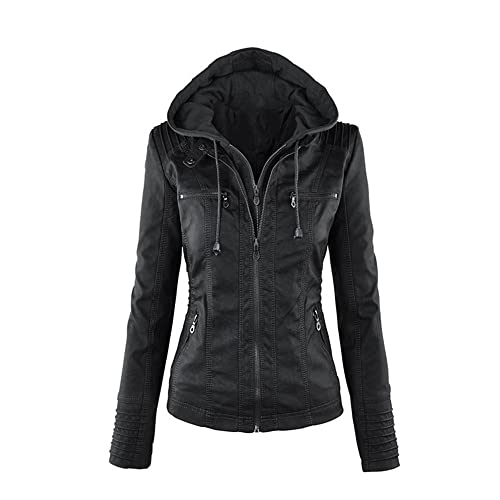 Veste à manches longues pour vos sorties urbaines en blouson noir zippé taille M