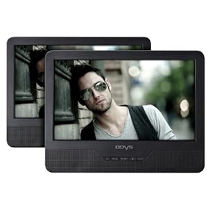 Odys Seal 9 tragbarer DVD-Player (mit zusätzlichem, drehbarem Bildschirm, 23 cm (9 Zoll), hochauflösendes digitales TFT…