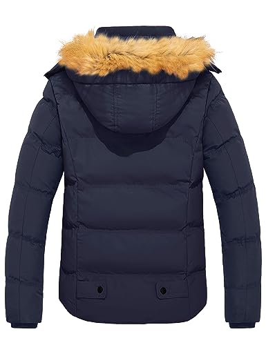 wantdo Men's Winter Puffer Jacket Thicken Winter Coat Warm Padded Jacket with Hood2
