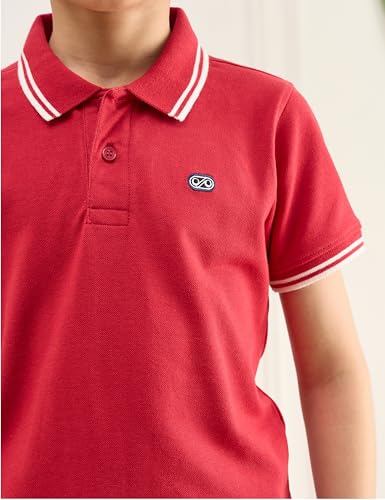 Image of Amazon Brand - Symbol Boys Cotton Rich Solid Polo Tshirt | Collar Tshirts | Half Sleeves | Plain-Regular Fit