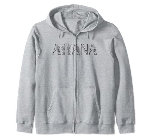 Aitana - Camiseta de cumpleaños con nombre floral Aitana Sudadera con Capucha