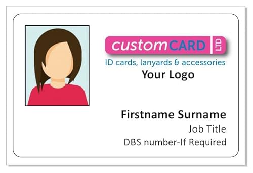 Personalised Photo ID Card, Personalised ID Badge, with or Without Holder, Lanyard and Reel