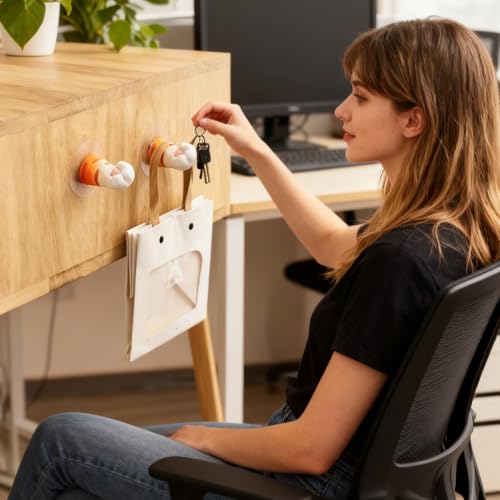 Percha de pared adhesiva con forma de pata de gato para mochila y corona de hogar 3