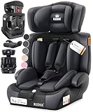 KIDIZ® Autokindersitz Kinderautositz Gruppe 1+2+3 9-36 kg 5-Punkt-Sicherheitsgurt, Autositz, Kindersitz, Einstellbare Kopfstütze (Anthrazit, Kinderautositz)
