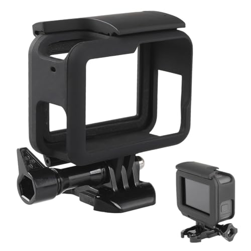 Carcasa Protectora Compatible con GoPro Hero 7/6/5/(2018) Black Marco Montura con Instale la Base y los Tornillos Negro