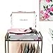 Vintage 3-Speed Record Player with Built-in Speakers, Retro LP Vinyl Player Portable Turntable with USB Recording, Bluetooth Playback, RCA/AUX/Headphone Jack, Rose Floral