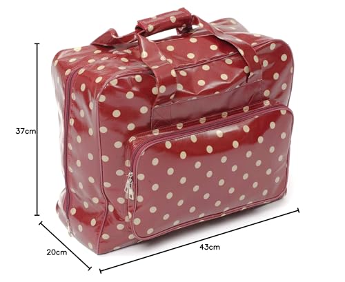Hobby Gift Bolsa para máquina de costura, color rojo con lunares blancos