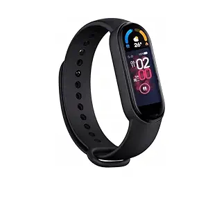 Exxelo M6 Smart Band Activity Tracker featuring Blood Pressure and Heart Rate Sensors, with Step Tracking, suitable for both Men and Women