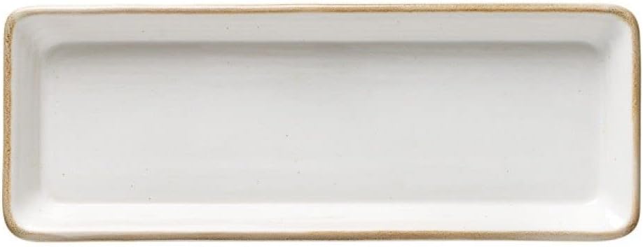 Casafina Ceramic Stoneware 14.5'' x 5.5'' Rectangular Tray - Sardegna Collection, White | Microwave & Dishwasher Safe Dinnerware | Food Safe Glazing | Restaurant Quality Serveware