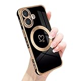 【Diseño Exquisito】El diseño minimalista en forma de corazón, combinado con una superficie y bordes electrochapados suaves, le da al teléfono un aspecto lujoso, de moda y único, por lo que es ideal para mujeres, niñas, madres, hijas, amigas, etc. La funda de teléfono también es una buena opción de regalo para ocasiones como el Día de la Madre, el Día de San Valentín, cumpleaños o Navidad.