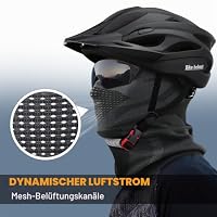 Atmungsaktive Sturmhaube, Skimaske für Herren, Reiten, Rennen, Snowboard, Radfahren, Schwarz 01, Einheitsgröße – Ansicht 2