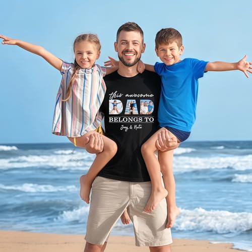 Custom Style Custom Photo Shirt for Dad - Personalized Father’s Day Birthday Gift from Daughter Son Wife