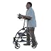 UPWalker Original Upright Walker â€“ Fully Assembled ISO Certified Adjustable Stand-Up Rollator Walker with Seat, Armrest, Backrest for Seniors (Large)