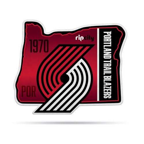 Rico Industries NBA Portland Trail Blazers State Shape Shape Cut Pennant - Home and Living Room Décor - Soft Felt EZ to Hang