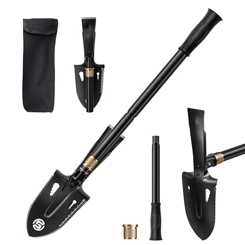 SUNPOW Shovels for Digging, Camping Shovel, Portable...