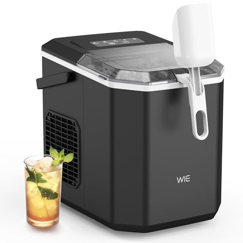 WIE Machine à Glaçons, 12kg/24h, Silencieuse, Autonettoyante