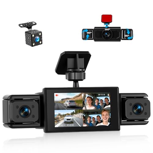 4 Channel 360° Dash Cam Front and Rear Inside Left Right