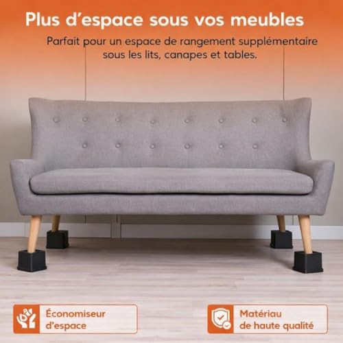 Cache-lits et réhausseurs de chaise pour gagner de l'espace sous le lit - 5