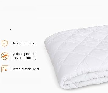 40cm Extra Deep Single Mattress Protector - Quilted Mattress Pad - 360° Elasticated White Fitted Sheet Soft Microfibre Bed Covers Single 4ft Small Double Superking