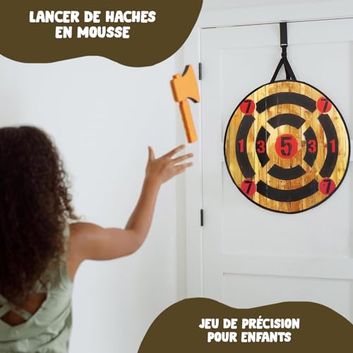 Jeu de lancer de haches en mousse EVA TimberToss pour enfant et adulte intérieur