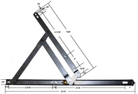 10" 4-Bar Standard Duty Stainless Steel Friction Hinge