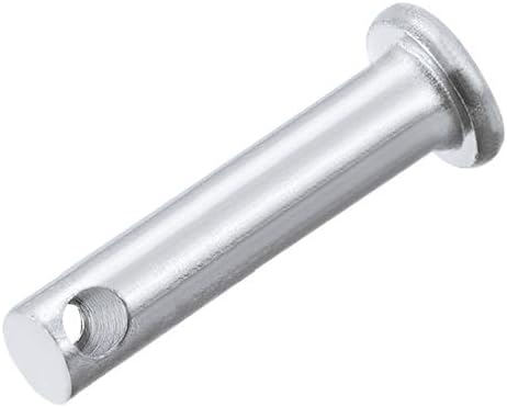 uxcell Single Hole Clevis Pins - 6mm X 60mm Flat Head Zinc-Plating Solid Steel Link Hinge Pin 30Pcs