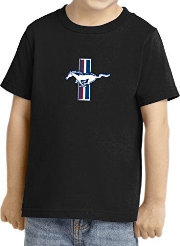 Kids Ford Legend Lives Crest (Small Print) Toddler T-Shirt, Black, 4T