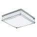 Green Beam Clarity 12 inch LED Square Dimmable Ceiling Light and Fixture, Brushed Nickel Finish , Flush Ceiling Mount, 1050 Lumens Uses only 15 Watt 3000K (Warm Light)- UL listed-Energy Star Rated