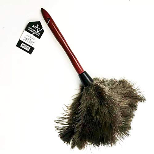 Aayu Premium Professional Feather Duster 21" To 23" | Natural Handheld Duster For Cleaning And Feather Moping | Genuine Ostrich Feather Duster With Long Wooden Handle | Eco-Friendly | Reusable (50 Cm) #TOP2
