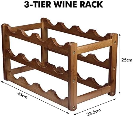 Wine Rack Countertop, Wooden Cabinet Holder Shelf Free Standing Holders Barware Storage Wine Racks Home Kitchen Bar (Color : White-Dinosaur Doodle4, Size : D) (White Dinosaur Doodle4)