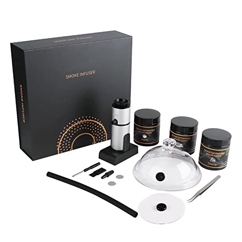 Affumicatore Per Alimenti Portatile, Con Infusore Fumo Base, Affumicatore Trucioli Legno, Per Cucina Molecolare, Cibo, Cocktail, Bevande, Bistecca, Salmone, Formaggi (Smoker suit)