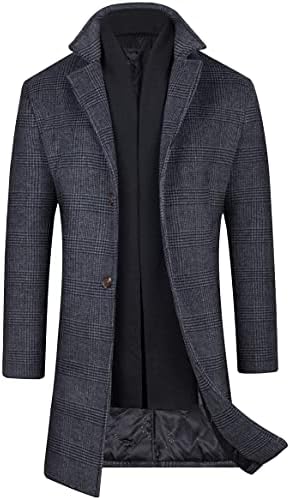 WULFUL mens Trench Coat Trench Coat