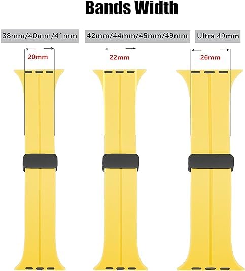 Image of Soft Silicone Sport Band Compatible with Apple Watch Ultra 49mm 45mm 44mm 42mm Magnetic Clasp Adjustable Strap For iWatch Series 10 9 8 7 6 5 4 3 2 1 SE Ultra 2nd gen (Only Strap, No Watch)