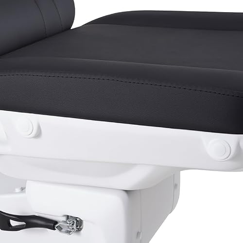 Spa Source - LUKO PRO | 4 Motor Facial Bed | Exam Chair | Fully Electric Treatment Chair | Spa Table with 240 Degree Rotation | 19\" Staring Height (Black TOP)