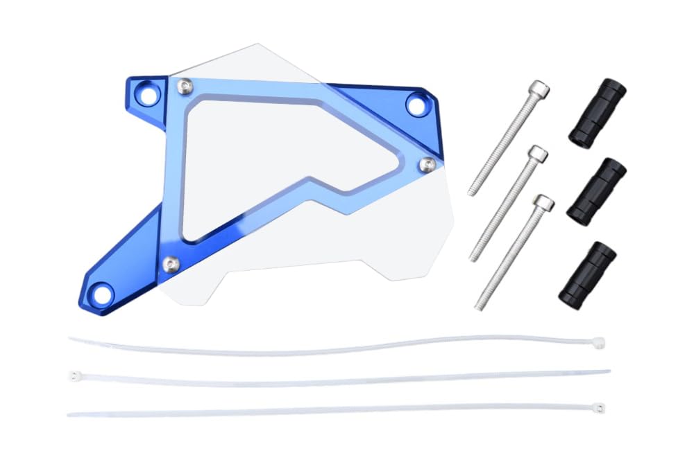 Cache carter pignon alu CNC bleu compatible S1000R S1000XR - 3