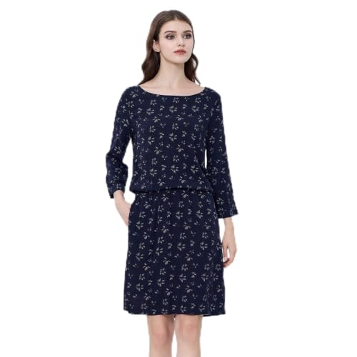 Robe tunique imprimée coupe fluide pour dissimuler les rondeurs avec style