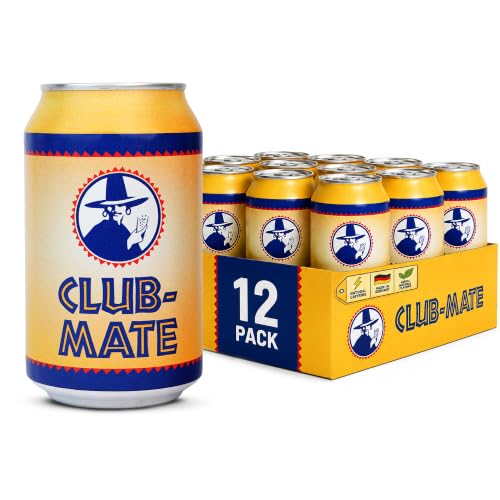 Image of Club-Mate Sparkling Yerba Mate Tea, 66mg Natural, 11.2oz Can (12 Pack)