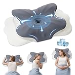 Veladia Memory Foam Pillow, Orthopedic Pillows for Neck and Shoulder Pain Relief - Ergonomic Cervical Pillow for Side Sleeper, Anti Snore Firm Neck Support Pillow with Cooling Washable Cover, Grey
